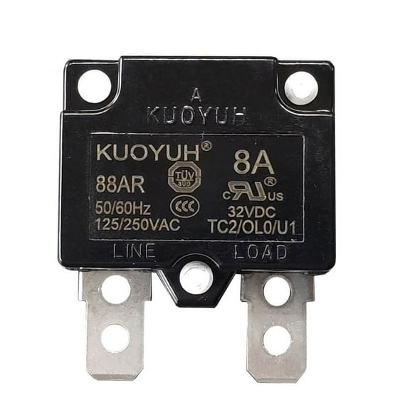 8A Circuit Breaker - KUOYUH 8 Amp 88AR Series Automatic-Reset Thermal Circuit Breaker