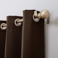 thumbnail image 2 of Sun Zero Barrow Energy Efficient Grommet Curtain Panel, 54" x 63", Chocolate Brown, 2 of 5