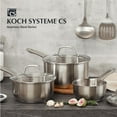 thumbnail image 2 of Koch Systeme CS Stainless Steel Saucepan Set with Lid, 1QT & 2QT & 3QT Stainless Steel Sauce Pan with Lids, 6 Piece Steel Pot Set, Induction Compatible, 2 of 9