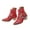 Red, variant on Dakaela Womens Retro Ankle Boots Vintage Floral Embroidered Cowboy Booties Western Cowgirl Dress Pumps