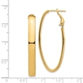 thumbnail image 3 of 14K Yellow Gold High Polished 5mm Omega Back Oval Hoop Earrings, 3 of 7