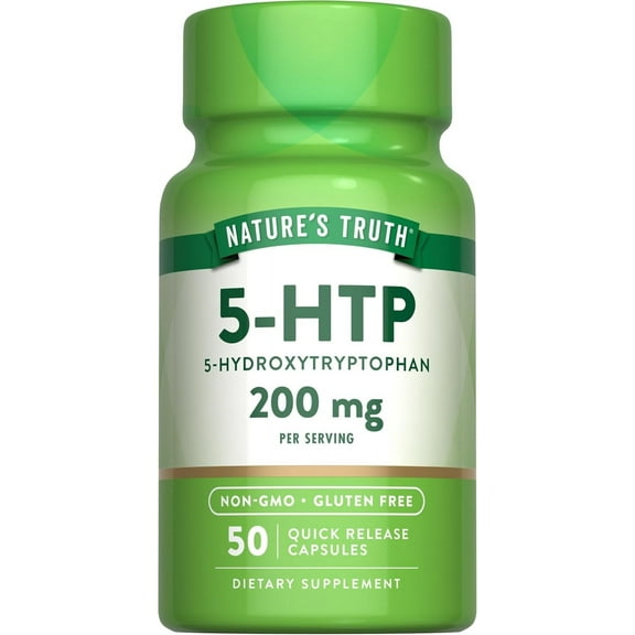 5HTP 200mg | 50 Capsules | Supports Healthy Mood | 5 Hydroxytryptophan | by Nature's Truth