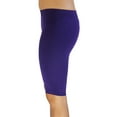 thumbnail image 2 of Vivian's Fashions Legging Shorts - Biker Length, Misses Size (Purple, XXS), 2 of 3