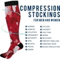 thumbnail image 4 of GZHJMY 1 Pair Lovely Love Heart Compression Socks for Women Men, Knee High Stockings for Athletic Sports,Running,Travel, 4 of 7