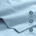 thumbnail image 3 of Bare Home Luxury 100% Cotton Flannel Twin-XL Sheet Set, Deep Pocket, 3-Piece, Light Blue, 3 of 10