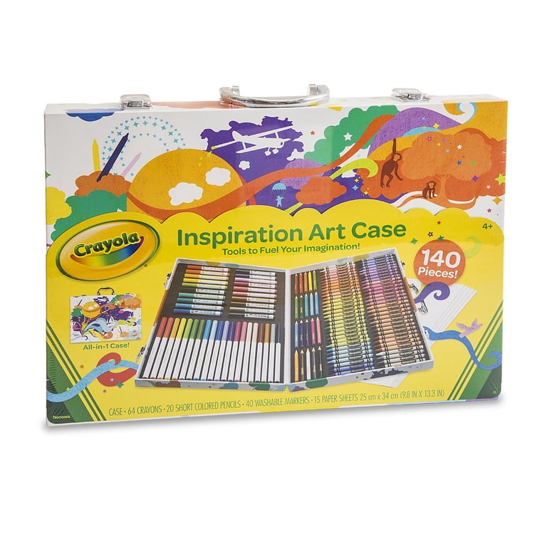 2 pack) Crayola Assorted Zigzag Inspiration Art Case, 140 Piece