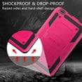 thumbnail image 4 of SOATUTO for Vankyo S8 Drangon Touch Y80 Tab Case with Screen Protector Rugged Hybrid Case Built-in Stand with Tempered Galass Film for Winnovo M8/TECLAST P80H P80X Mix Qlink Scepter 8"-Pink+1 Pcs, 4 of 6