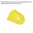 thumbnail image 4 of Uxcell Finger Tips Anti Slip Fingertip Protector, 10 Pack 25mm Silicone Finger Guard, Yellow, 4 of 6
