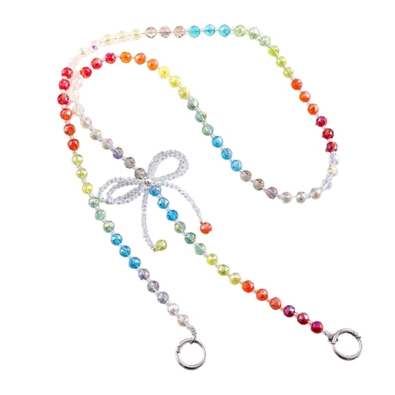 Sinyiin Bowknot Keychain Phone Charm Chain Beaded Phone Lanyard for Girl Bag Backpacks