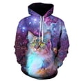 thumbnail image 3 of Sudadera con capucha con estampado de gato estrellado divertido para hombre, sudaderas con capucha para hombre, sudaderas con estampado de gato en 3D, novedad en sudaderas, regalos de Navidad para niñ, 3 of 5
