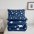 thumbnail image 5 of Manfei Dreamy Stars King Size Comforter Sets,Galaxy Theme Comforters King Size,Navy Blue White,Navy Blue Reversible,3-Piece,1 Comforter and 2 Pillowcases, 5 of 7