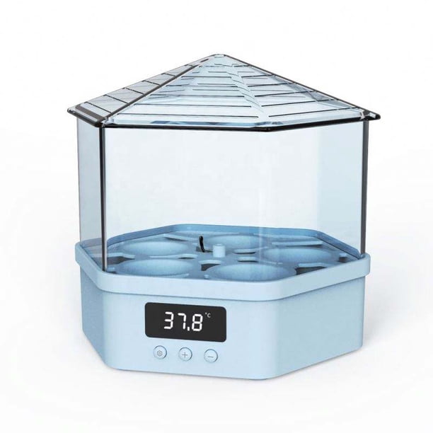 Mini incubadora de 5 huevos para incubar huevos de pollo con control automático de humedad Máquina profesional digital para incubar aves de corral para incubar pollos (220 V)