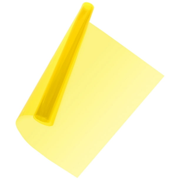 Vinilo adhesivo para coche de 30x60cm, efecto ahumado, para faros antiniebla, luces delanteras y traseras (amarillo).