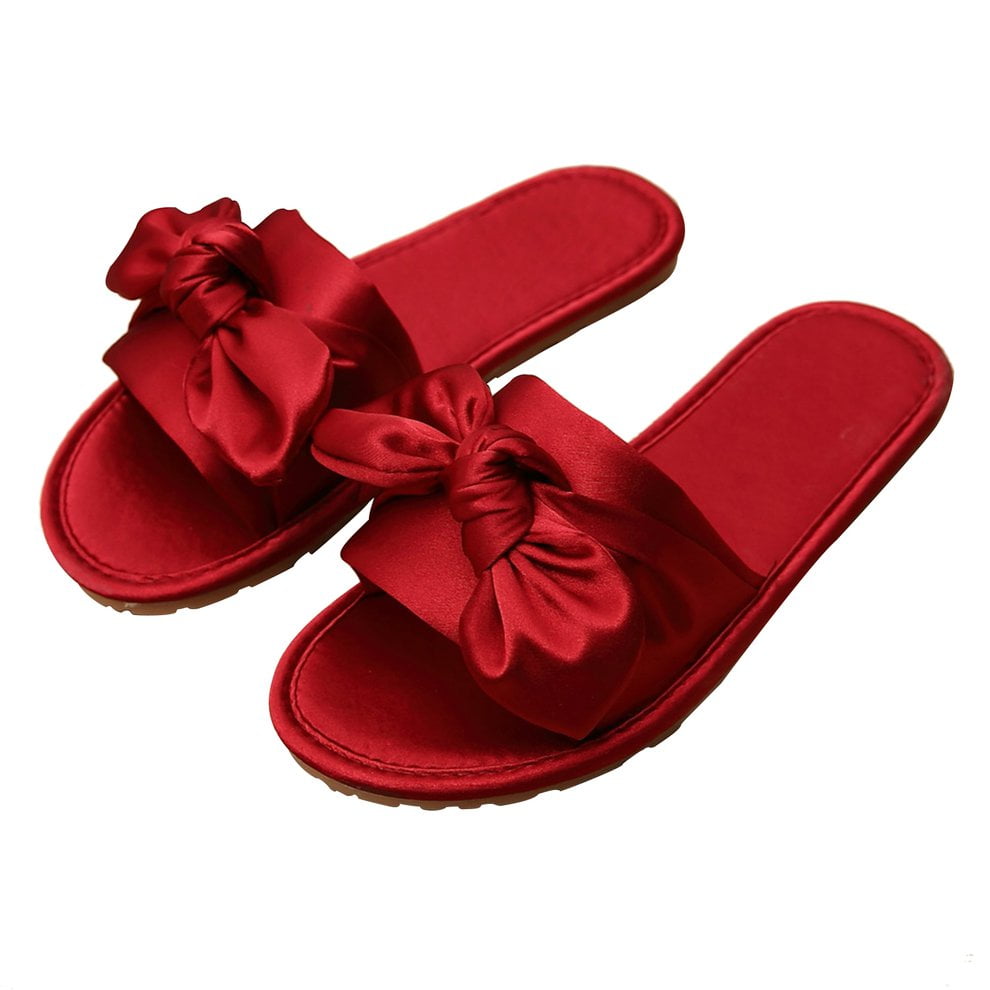 women's slippers with bows