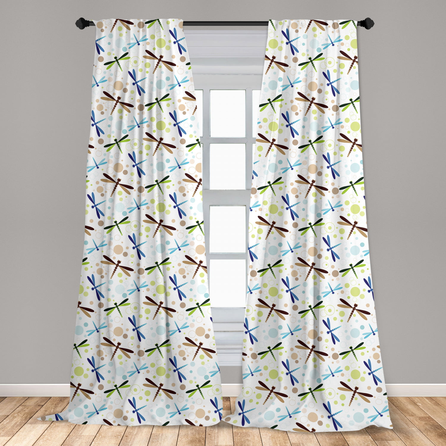 Dragonflies Curtains 2 Panel Set Decor 5 Sizes Available Window Drapes 