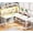 White, variant on YANGLI 57.5" L-Shaped Gaming Desk with Hutch, Reversible Corner with Shelves, Pegboard, LED Lights, Power Outlet, Keyboard Tray & Storage Bag, Black