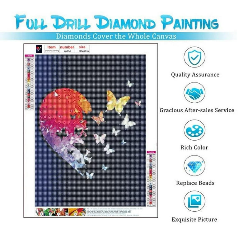 Julam Diamond Heart Paintings for Adults Diamond Art DIY Full Drill DIY Diamond  Art Paintings for Adults Mother's Love Best Wishes excellent 