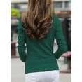 thumbnail image 3 of Long Sleeve Solid Turtleneck Slim T-Shirt for Women, Versatile for Spring & Fall, 3 of 7