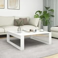 thumbnail image 1 of vidaXL Coffee Table White 100x100x35 cm Engineered Wood, 1 of 4
