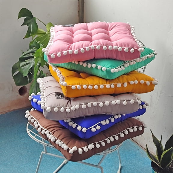 Viflosae Chair Cushions Office Seat Cushion Floral Chair Mat Thickened Upholstered Chair Mat Kitchen Dining Chair Floor Mat Patio Chair Mat