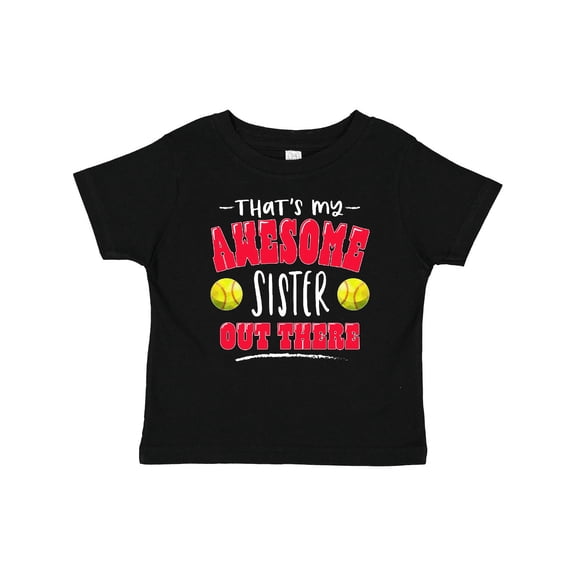 Inktastic That's My Awesome Sister out There with Softballs Boys or Girls Baby T-Shirt