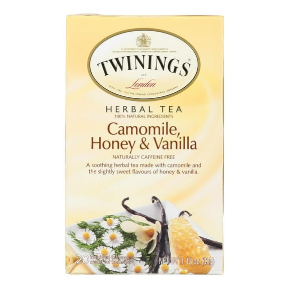 Pack of 4,Twinings Herbal Tea Chamomile Honey and Vanilla - 80 Tea Bags Total