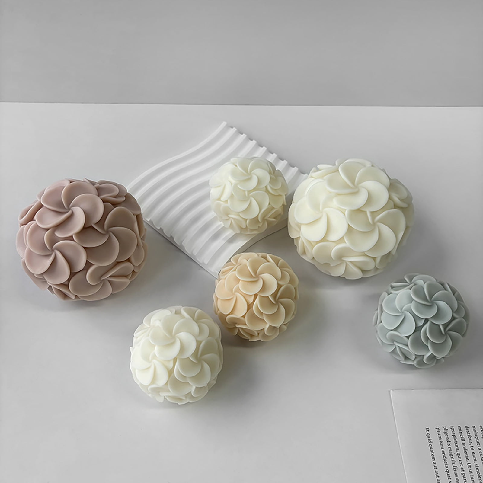 Silicone Soap Molds Flower Candle Mould Silicone Crafts Moulds Hydrangea Shaped Perfect Gift for DIY Hand-Making Lover