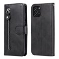 thumbnail image 1 of Case for iPhone 12 Pro Max Zipper Pocket Wallet Leather Case Magnetic Closure Flip Cover - Black, 1 of 5