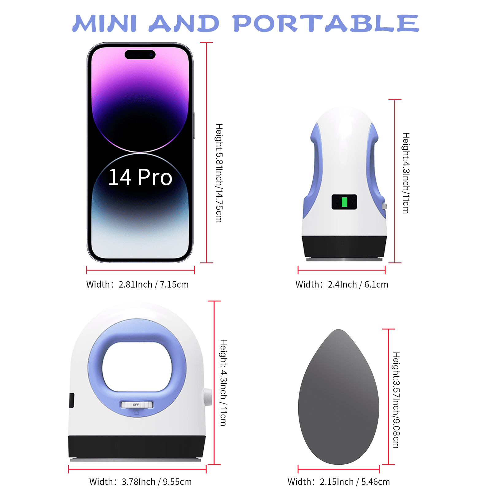 AST&T Mini Heat Press Machine Purple, Portable Easy Iron with 4 Heat Settings, Ideal for DIY HTV & Sublimation Projects