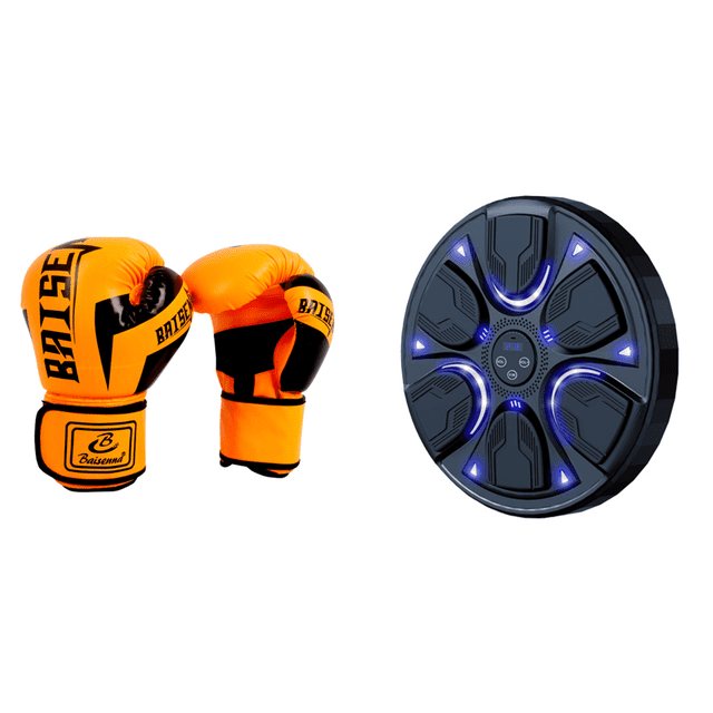 Máquina Boxeo Con Música Equipo Boxeo para Entrenamiento BT Link (negro Sin Guante)