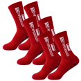 thumbnail image 2 of Calcetas Largas SpotRed 3Pares Rojo 6-12.5US TapeDesign Calcetines Tubo Medio Algodón., 2 of 2