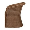 thumbnail image 3 of bali & pari Memphis Bohemian Peanut Brown Braided Rattan Arm Chair, 3 of 9