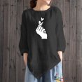 thumbnail image 2 of Camiseta de manga larga con cuello redondo y estampado informal a la moda de verano para mujer Fridja  fjkfkj1639, 2 of 4