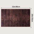 thumbnail image 7 of Unique Bargains Soft Stripe Bathroom Rug Rubber Backing Quick Dry Bath Rug Brown 20" x 32", 7 of 7