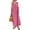 Pink, variant on Women's Loose Linen Cotton Blend Maxi Dress Summer Sleeveless Crew Neck Swing Flowy Long Dress Casual Elegant Baggy Dress with Multiple Colors Available in S - 5XL