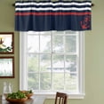 thumbnail image 5 of Anchor Navy Blue Valances for Windows, Red Nautical White Geometric Stripes Light Filtering Kitchen Curtains, Rod Pocket Window Valance Curtains for Living Room Bedroom, 42" W x 12" L, 2 Panels, 5 of 9
