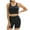 ☪051-Black, variant on Nuoqisi Women's Seamless Knit Fashion Solid Color Yoga Wear Running Sport Set - Racerback Bra and Fitness Pants Two-Piece for Athletic Training
