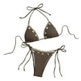 thumbnail image 4 of RUTAYY Women's Bikini Sets Swimwear Tankini Halter Party Tropical Beachwear 2 Piece Outfit Travel Elegant Swimsuit, 4 of 5