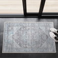 thumbnail image 4 of GLN Rugs Memphis - Indoor, Machine Washable Area Rug 3'x5' Turkish Ice Blue/Gray Home Carpet, 4 of 8