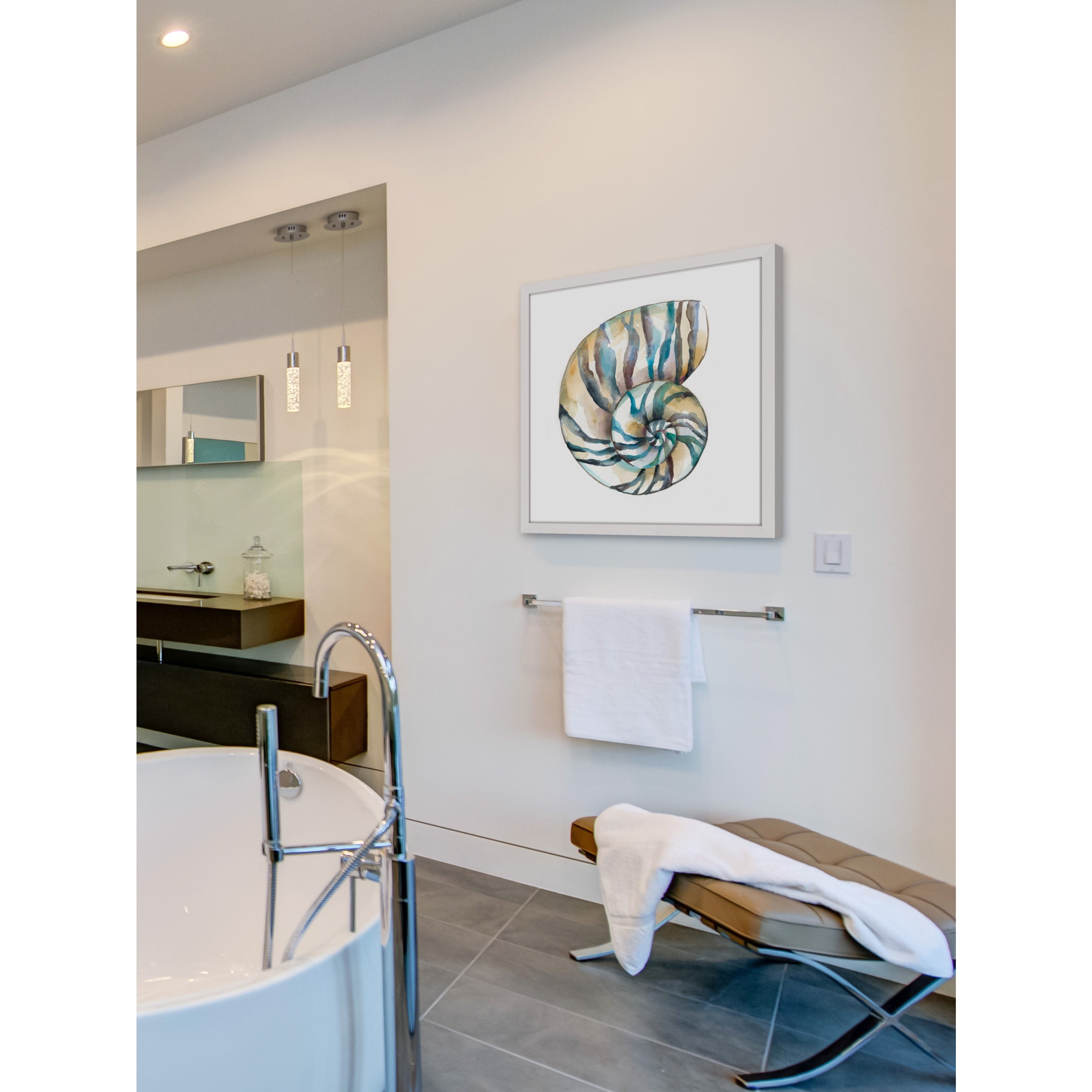 Marmont Hill "Aquarelle Shells II" Framed Painting Print