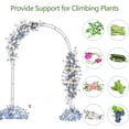 thumbnail image 5 of IAJXWI Metal Garden Arch Trellis for Wedding Party Decoration , Arched Arbor Flower Plant Support Frame Stand, 7.9'H x 4.6'L x 1.25'W, White, 5 of 12
