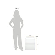 Tvilum Scottsdale 2 Drawer Bedroom Nightstand for Adults, White High Gloss