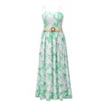 thumbnail image 1 of Kmbangi Robe d'Été Sans Manches à Imprimé Floral avec Bretelle Amovible, 1 of 10