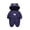 Navy, variant on PureCasa Jumpsuit for Toddler Boys Girls Winter Warm Snowsuit Outwear Newborn Hooded Footed Romper Jumpsuit for 0-24 Months