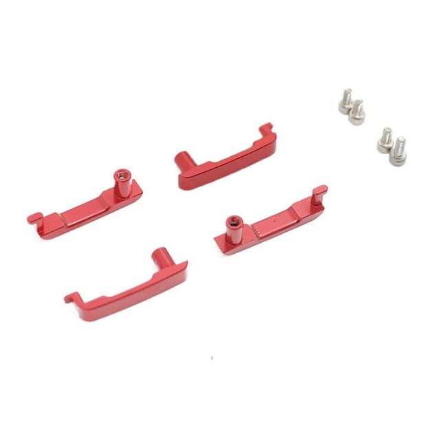 de Puerta de Actualización de 4 Piezas con Tornillos 1:10 para Accesorios de Modelo para Reemplazar Piezas de Bricolaje rojo Yotijar Mango de puerta de coche RC