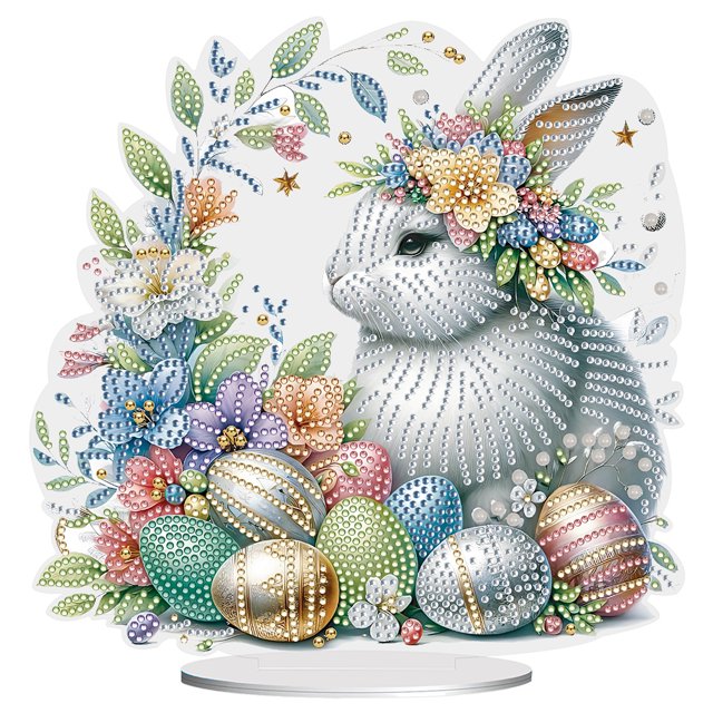 5D DIY Cgtredaw Diamond Art decoraciones mesa Forma especial Pascua escritorio