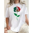 thumbnail image 1 of Camiseta De Mujer De Verano Ligera Básica Para Mochilero, Camping, Caminar1pc Women'S Floral Print T-Shirt, Casual Crew Neck Short Sleeve Top, Polyester Knit Fabric with Medium Stretch, All-Season F, 1 of 8