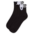 thumbnail image 5 of MeMoi  Floral Button Anklet Socks - Girls - Female, 4, Black, 5 of 6