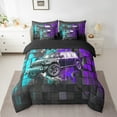 thumbnail image 2 of Erosebridal Fast Car Bedding Sets Twin Size,Extreme Sports Comforter Sets with Sheets,Plaid Buffalo Bed in a Bag Twin size,Super Cozy Teens Bedroom Decor,Reversible,7-Piece, 2 of 6