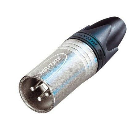 - Neutrik NC3MXX 3 Pin Male XLR Cable Mount Connector Black with Nickle